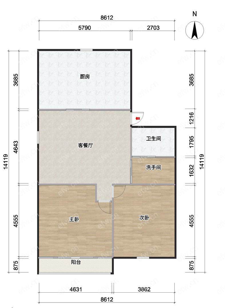 新开河 2室1厅