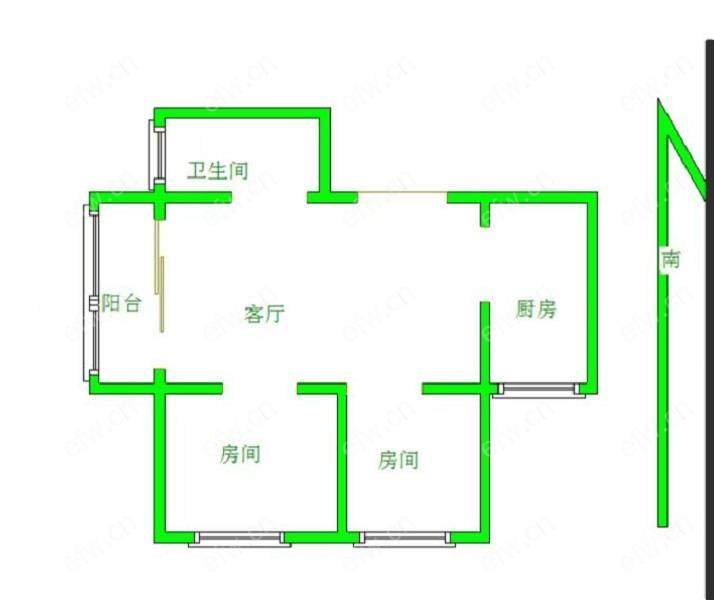 银河湾紫苑(华光堰桥项目) 2室1厅