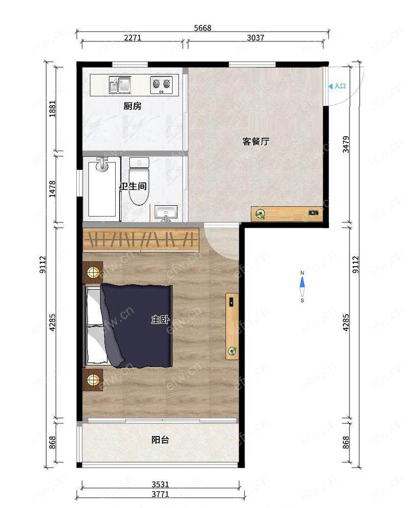 永胜新村 1室1厅 可用  户型相当不错