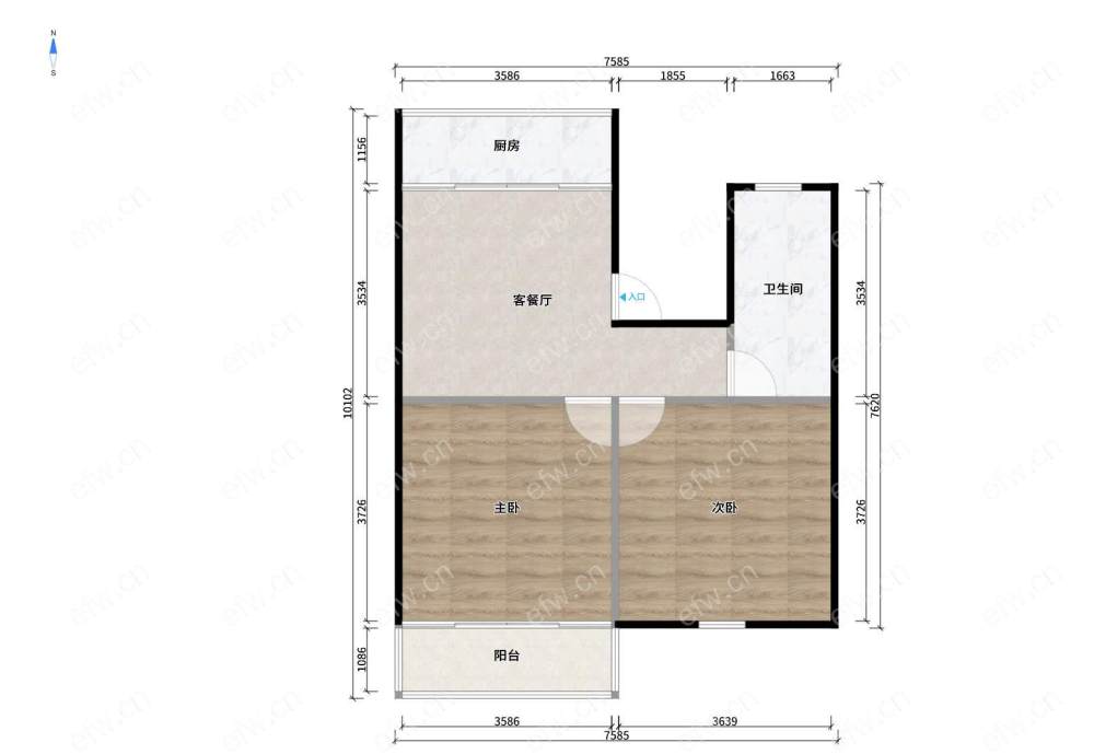 黄巷新村 2室1厅