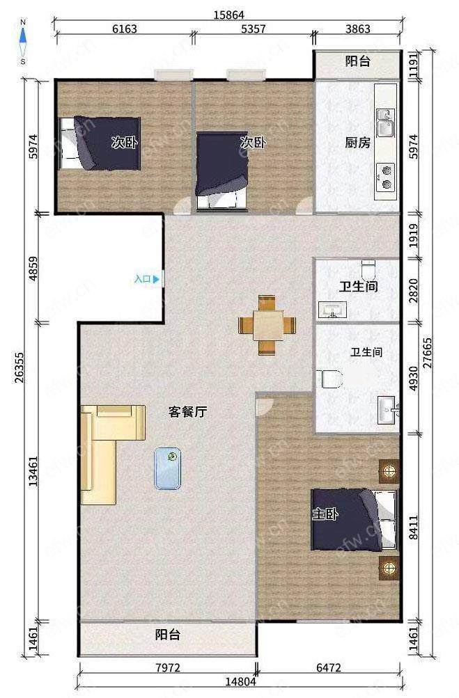 苏宁尊悦（新生路219号） 4室2厅，装修好，崇宁路可用，双地铁