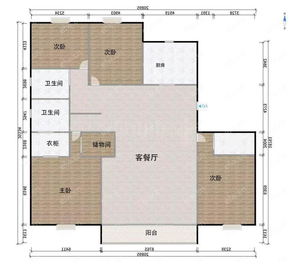 西水东W公馆 4室2厅2卫精装修.未住.