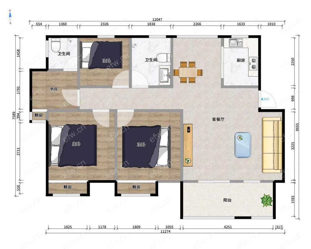 天渝骏园 4室2厅