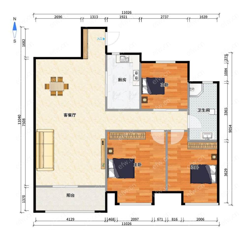 苏宁悦城C区 3室2厅，地铁好房，上学方便