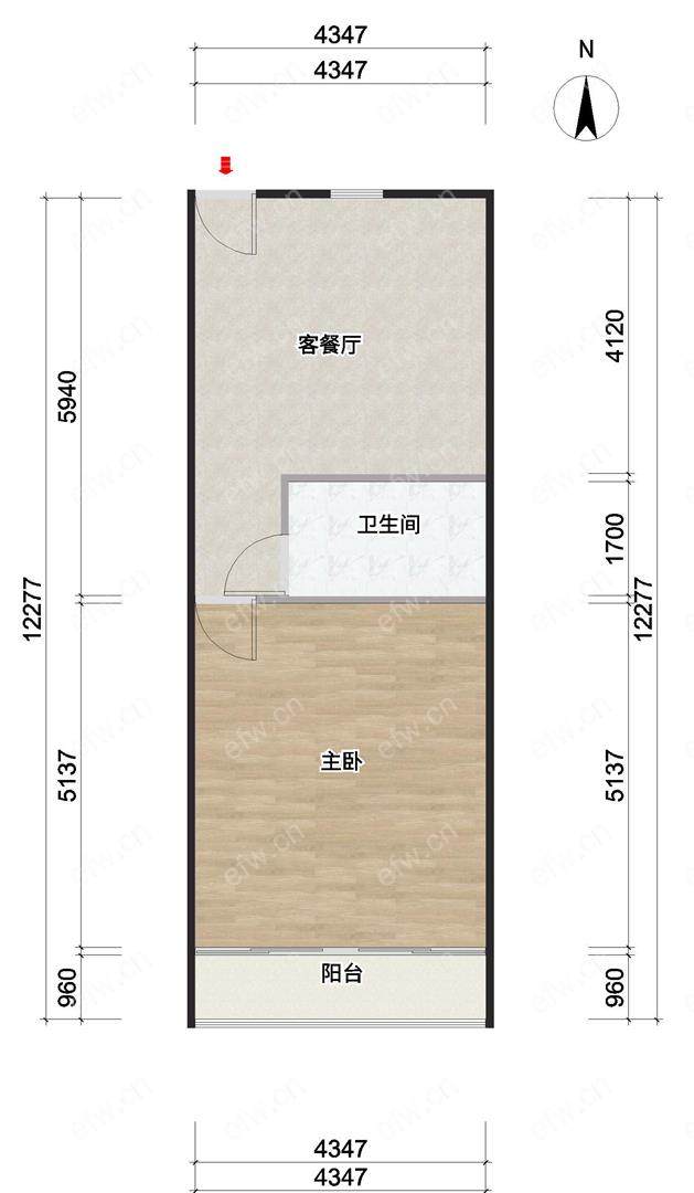 和泰苑 1室1厅 简单装修 竖单 采光好