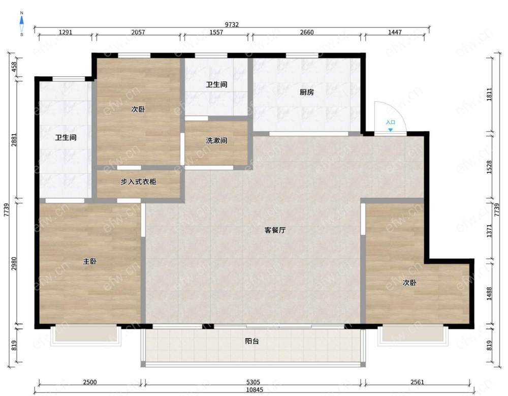 富力运河十号  3室2厅