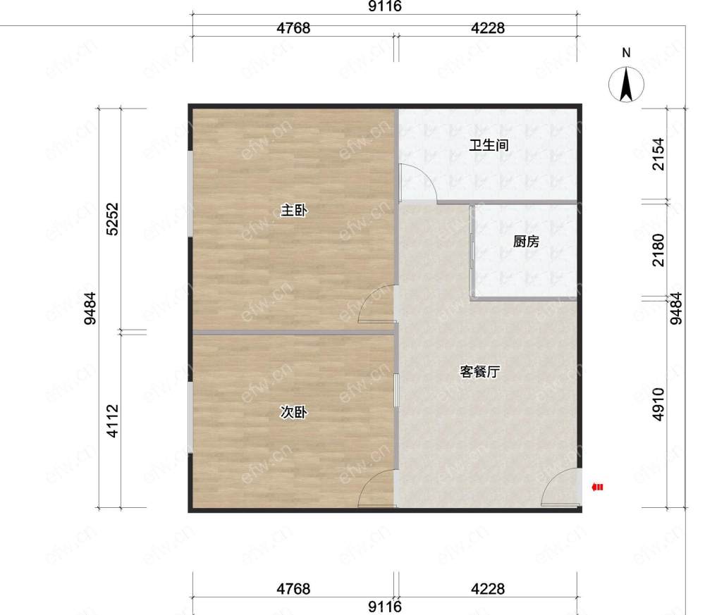 五爱鼎牌人家 2室2厅