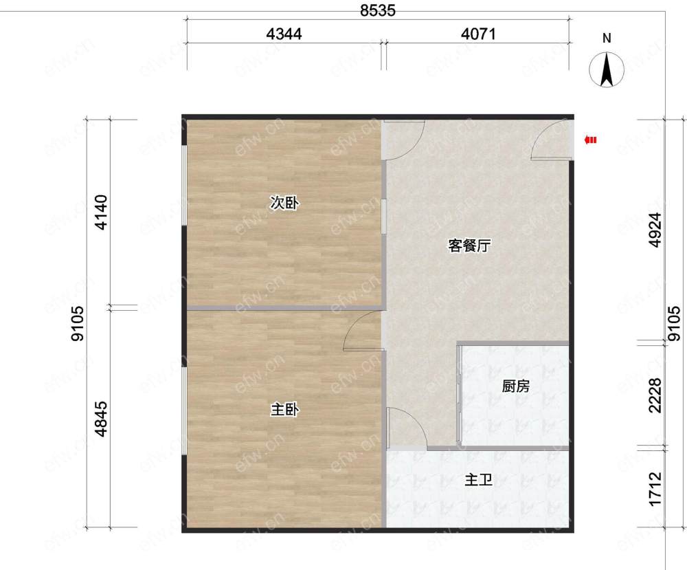 五爱鼎牌人家 2室1厅