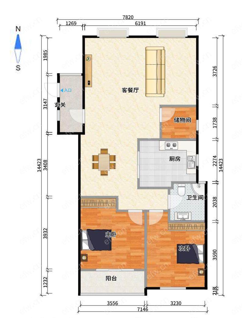 融科玖玖城 3室2厅