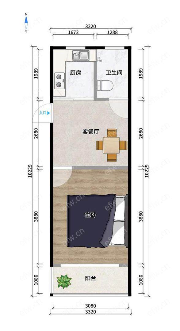 惠龙新村  1室1厅  房东着急卖1