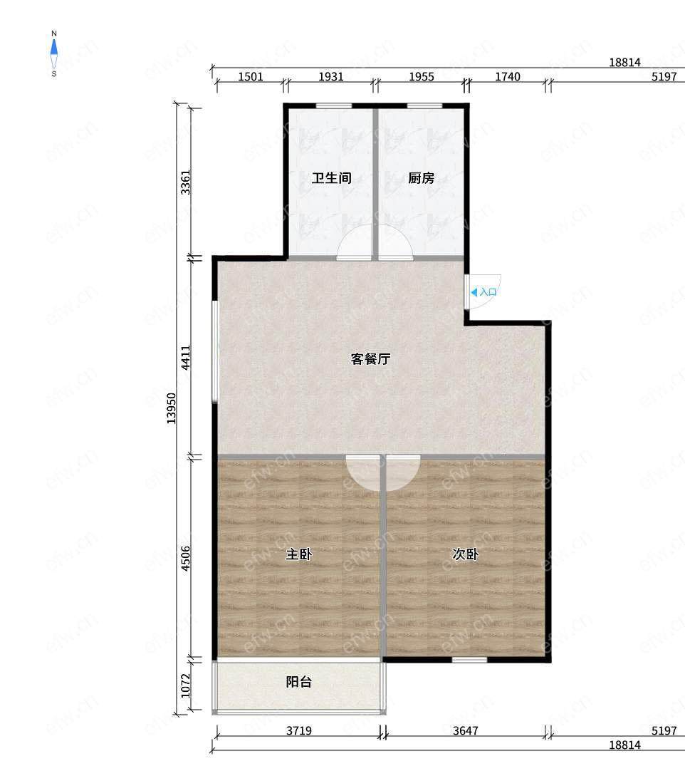 五河苑 2室1厅精装拎包入住