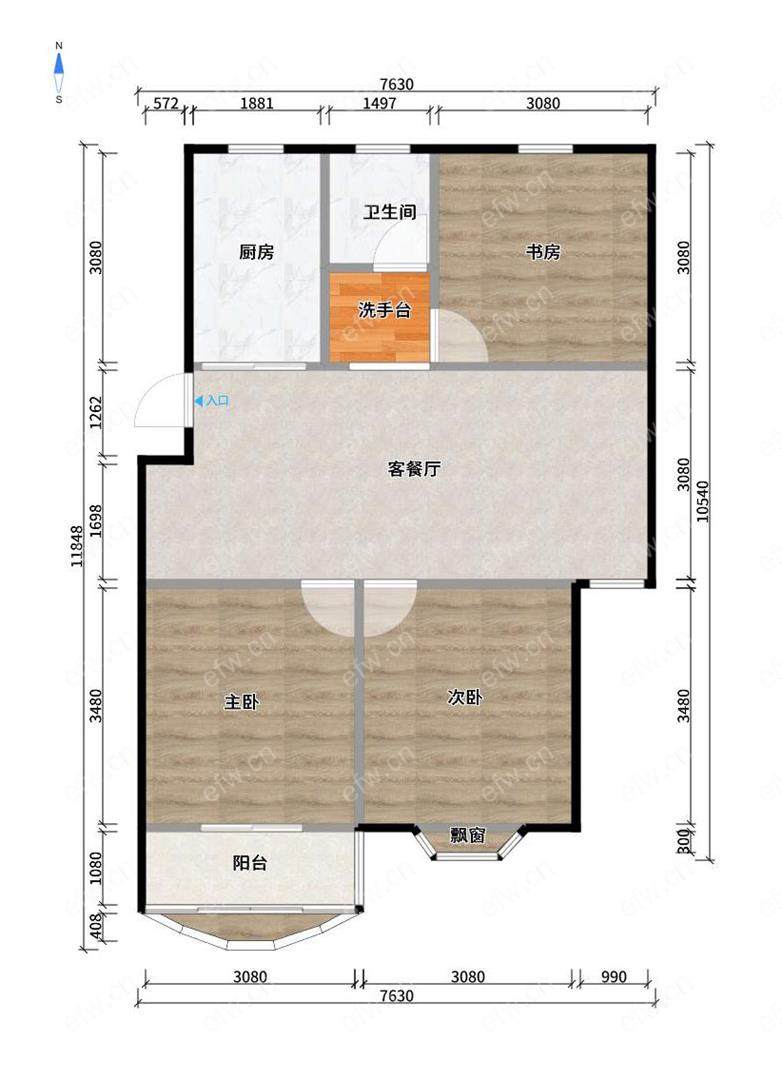 盛岸花园   精装通透大3房 115.98平只要105.00万 家具家电全留