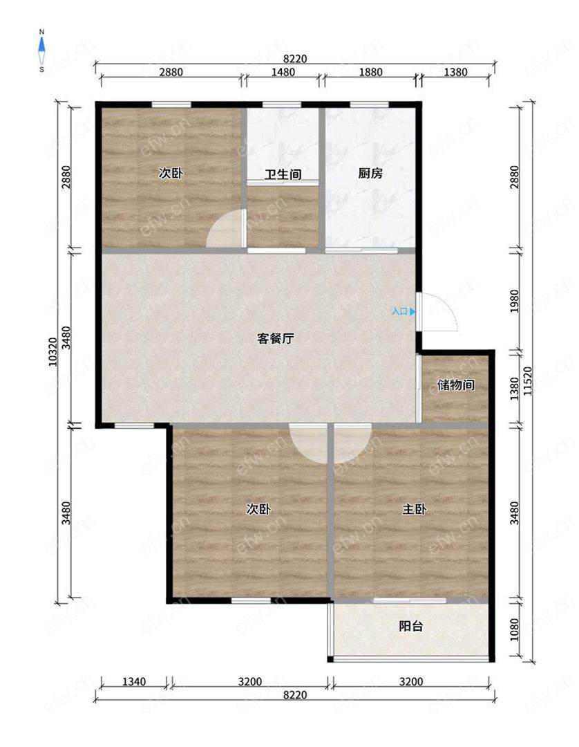 华新苑位置好，环境优雅，105.00平米精装3房