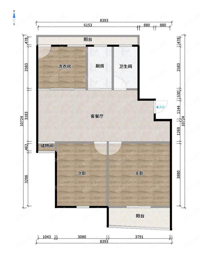 二泉东园 3室2厅 108平