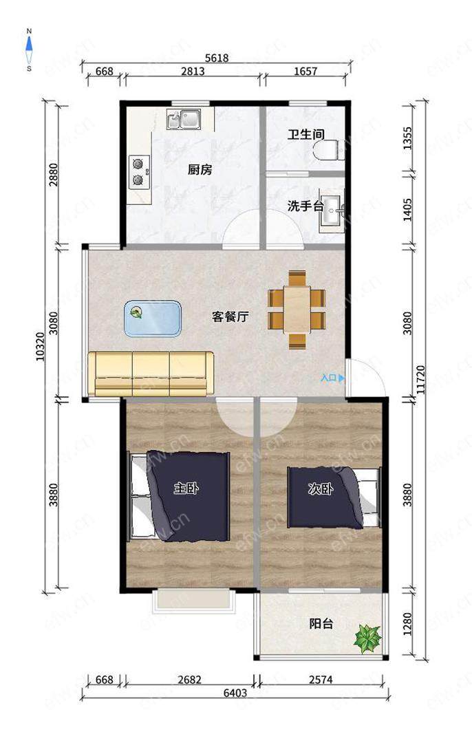 隆舜园 2室2厅