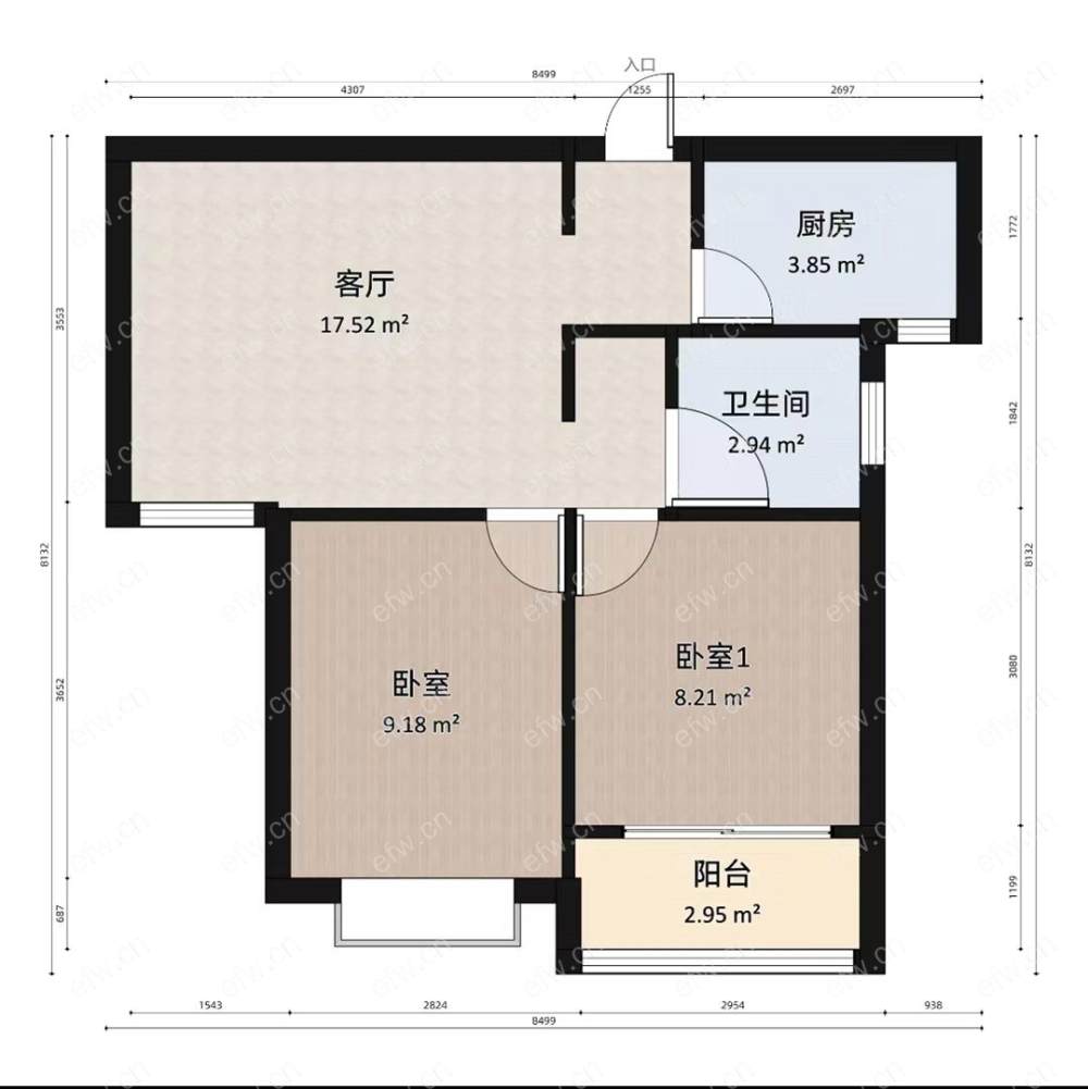 新区核心板块全新高性价比毛坯次新房