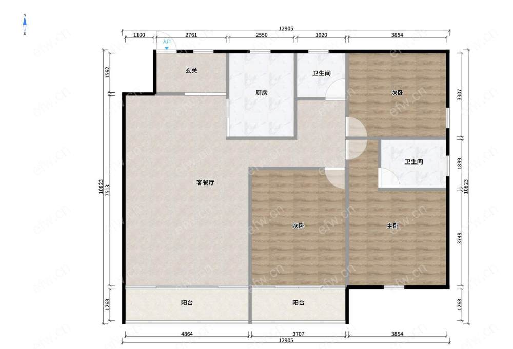 阳光100际新城 3室2厅