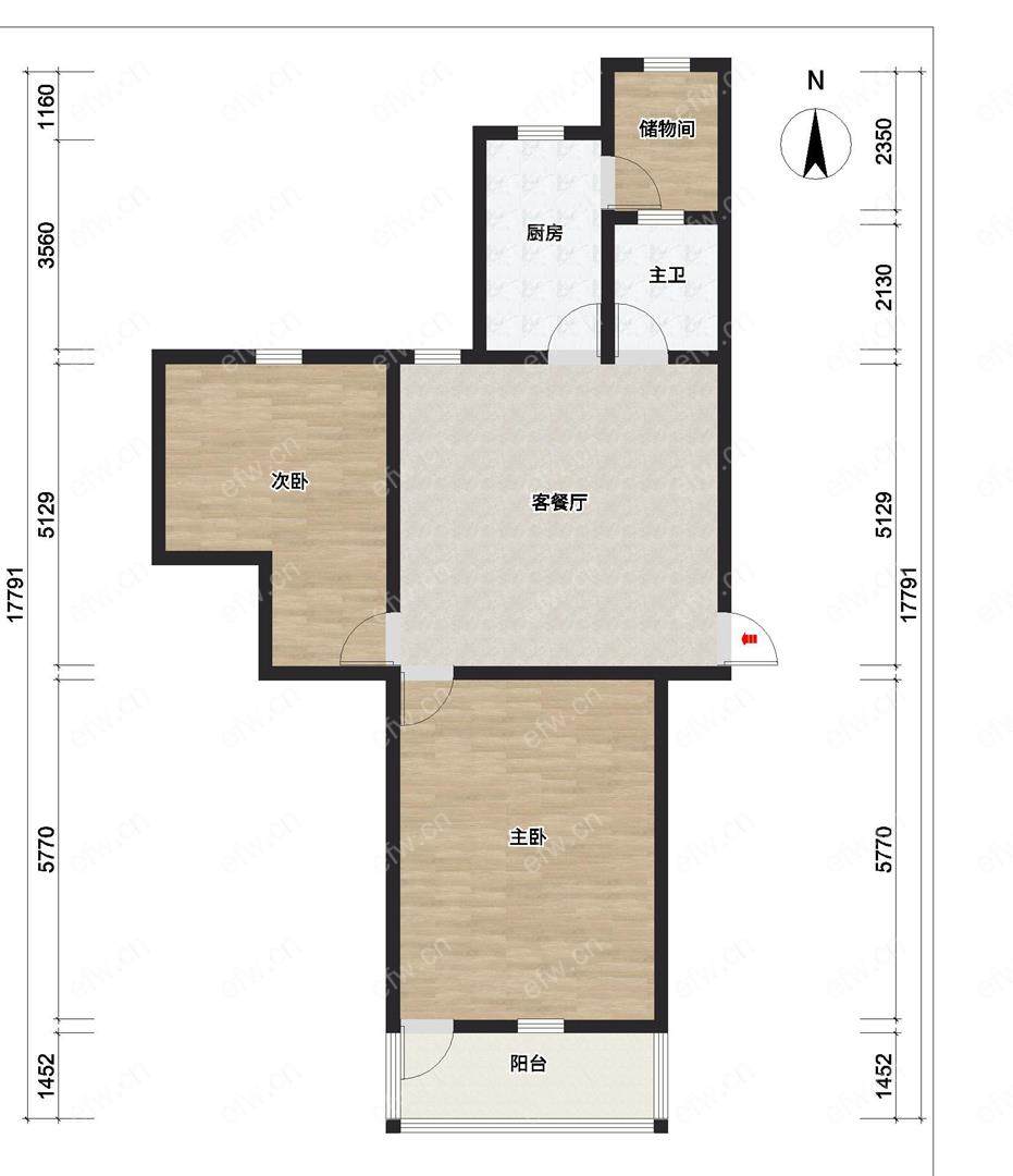 五河新村 2房 全明户型 另送家电