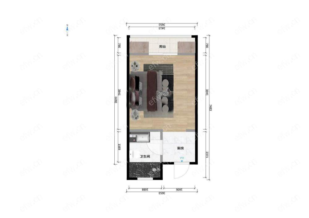 婚装全明 ,赛维拉公寓 格局工整合理 拎