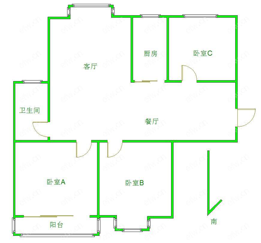 华夏泉绅(永利花苑) 3室2厅