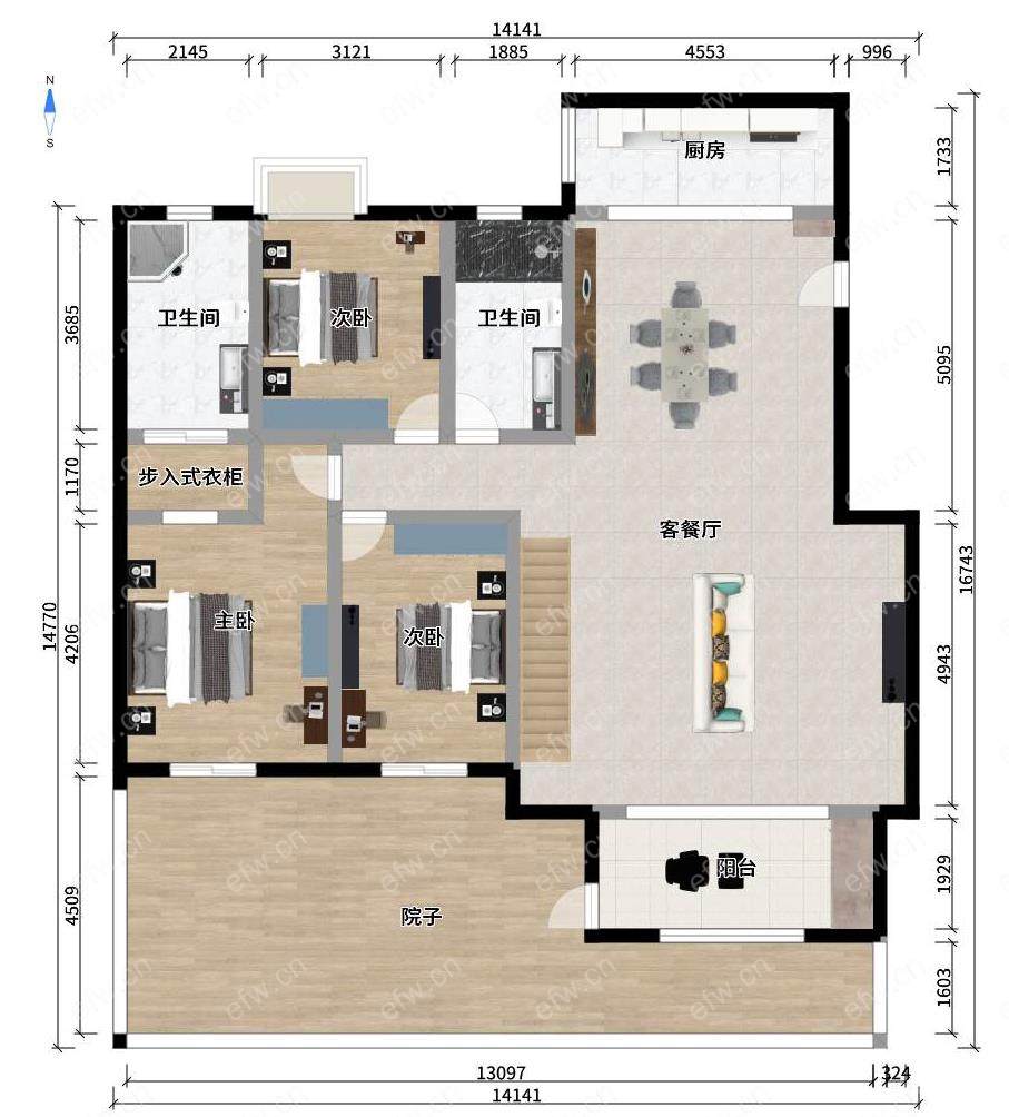 九龙仓时代上城B区 4室2厅