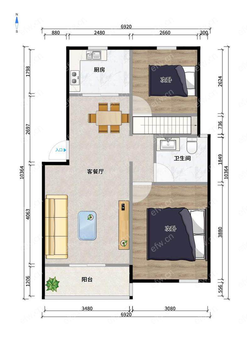 晴山蓝城一期（1-95） 4室2厅