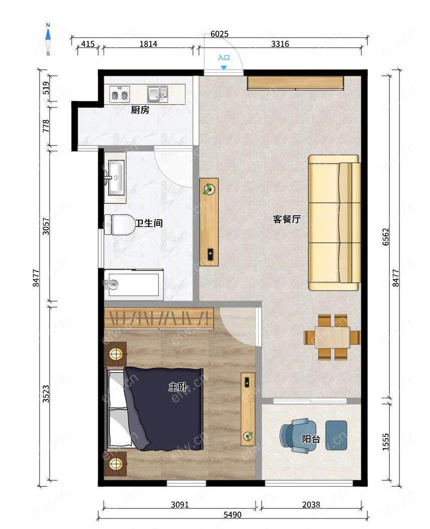 朗诗未来之家 1室1厅 精致一室户 少有小户型 诚意卖房