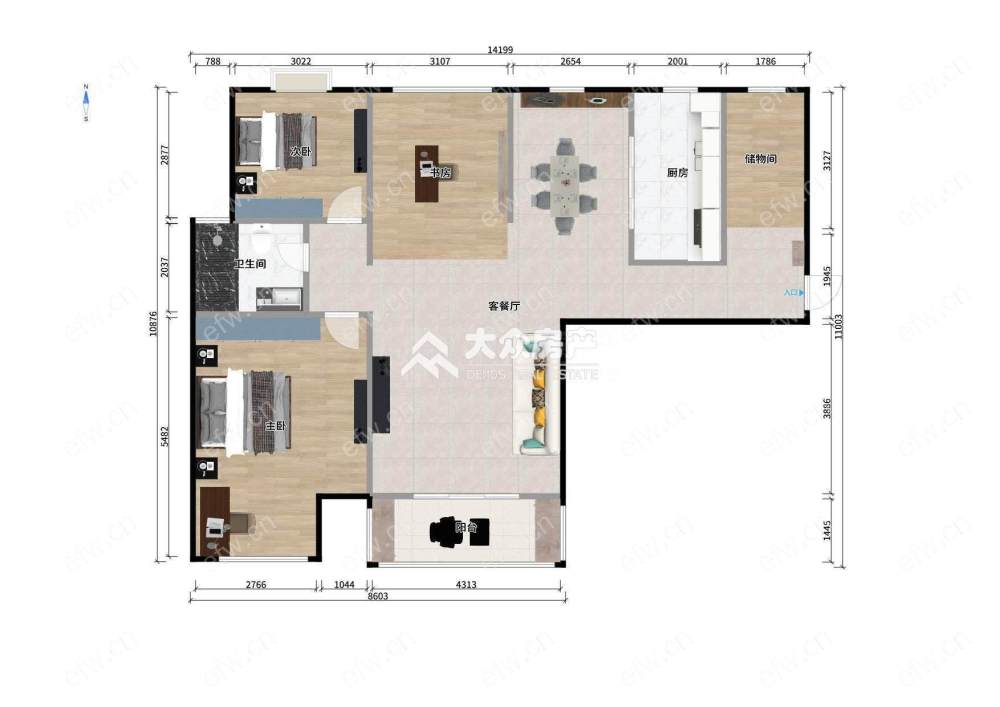 全新装修房东自住三菱空调品牌家电