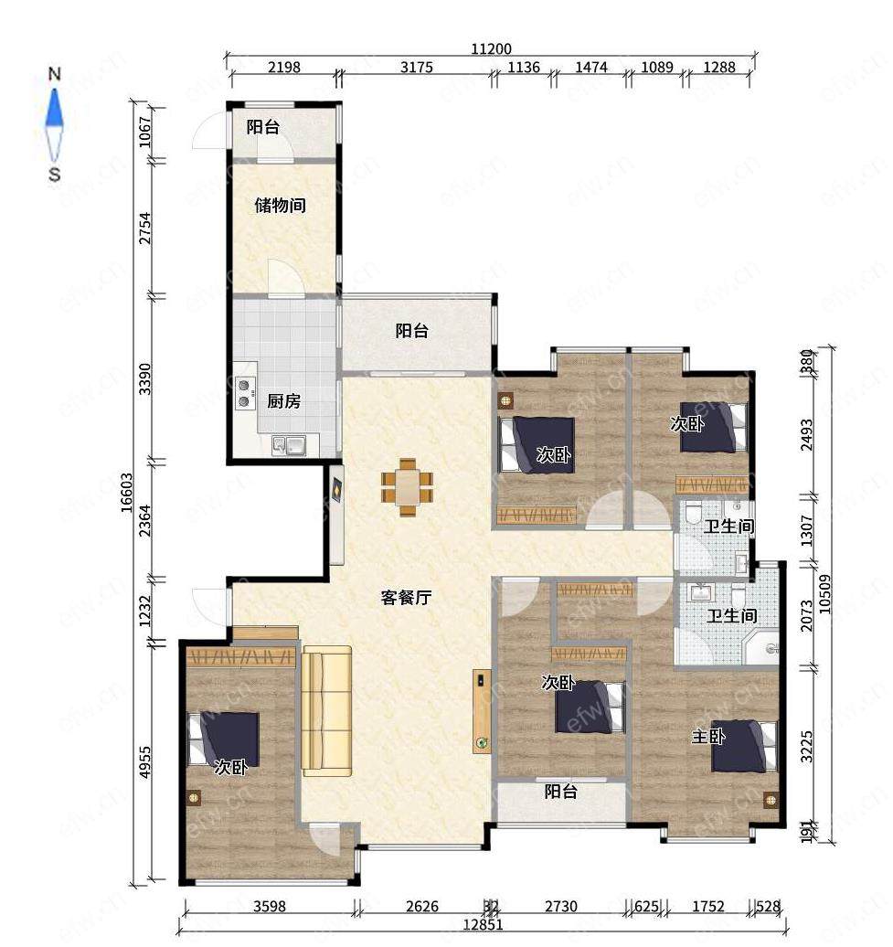 蠡湖一号 4室2厅 精装修