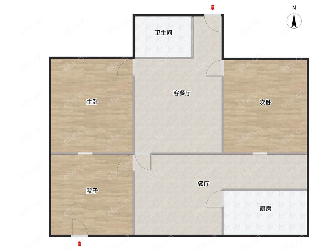 风雷新村一楼三开间院子