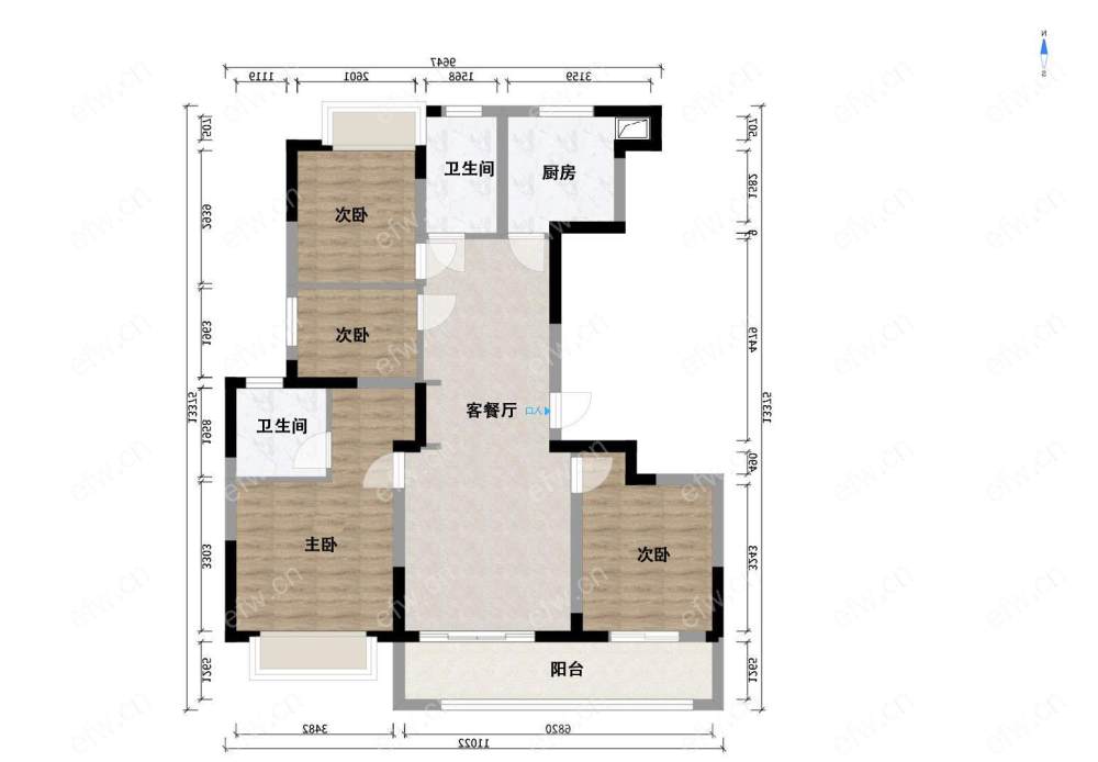 精装修房屋设施全, 拎包入住, 中间楼层, 采光好, 双阳台,
