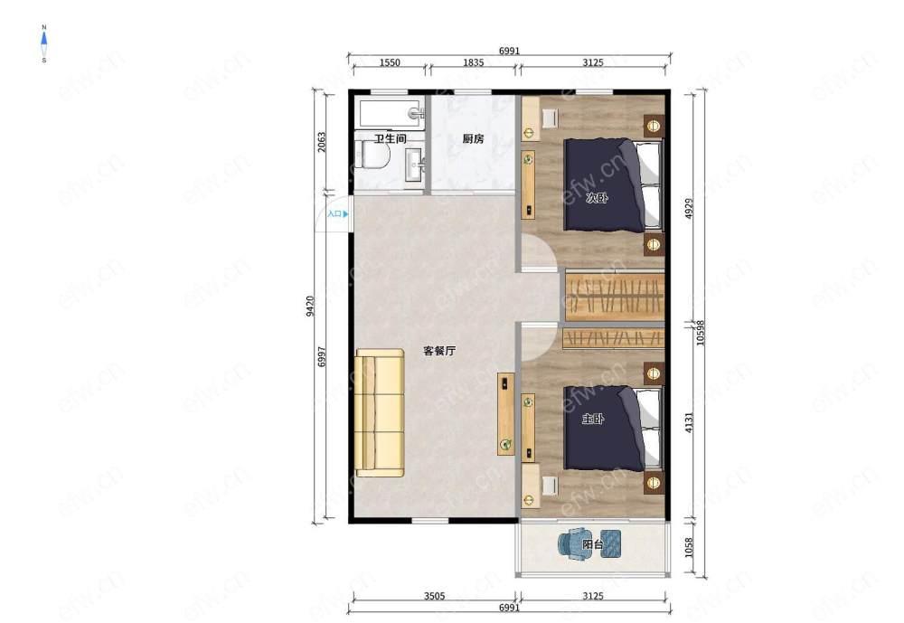 黄巷新村3室1厅