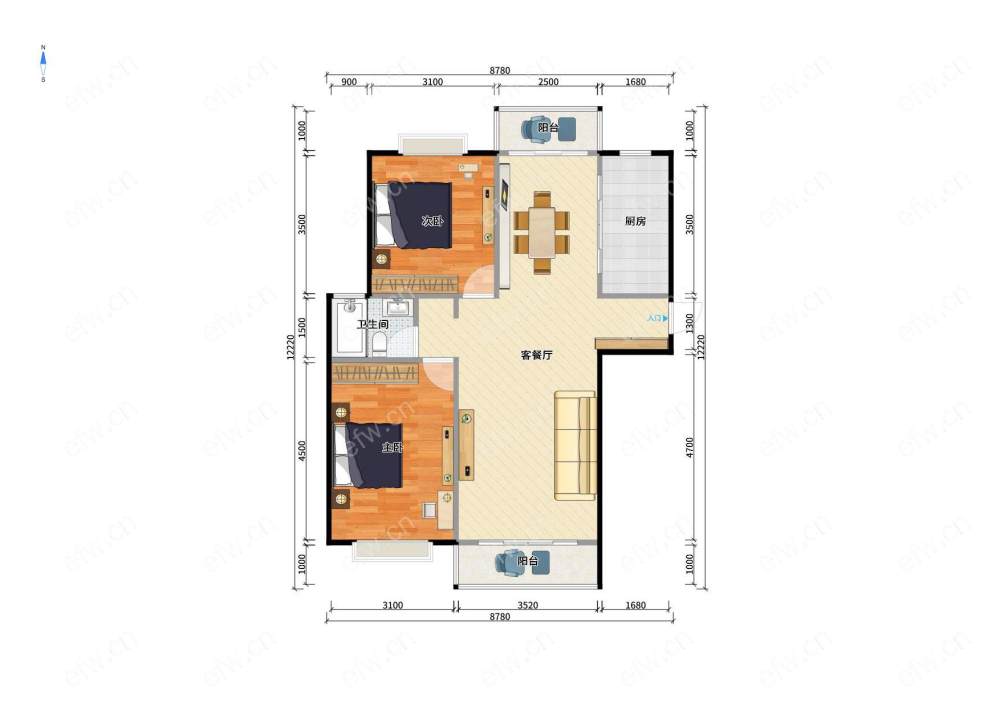 夏家边家园B区 精装修拎包入住