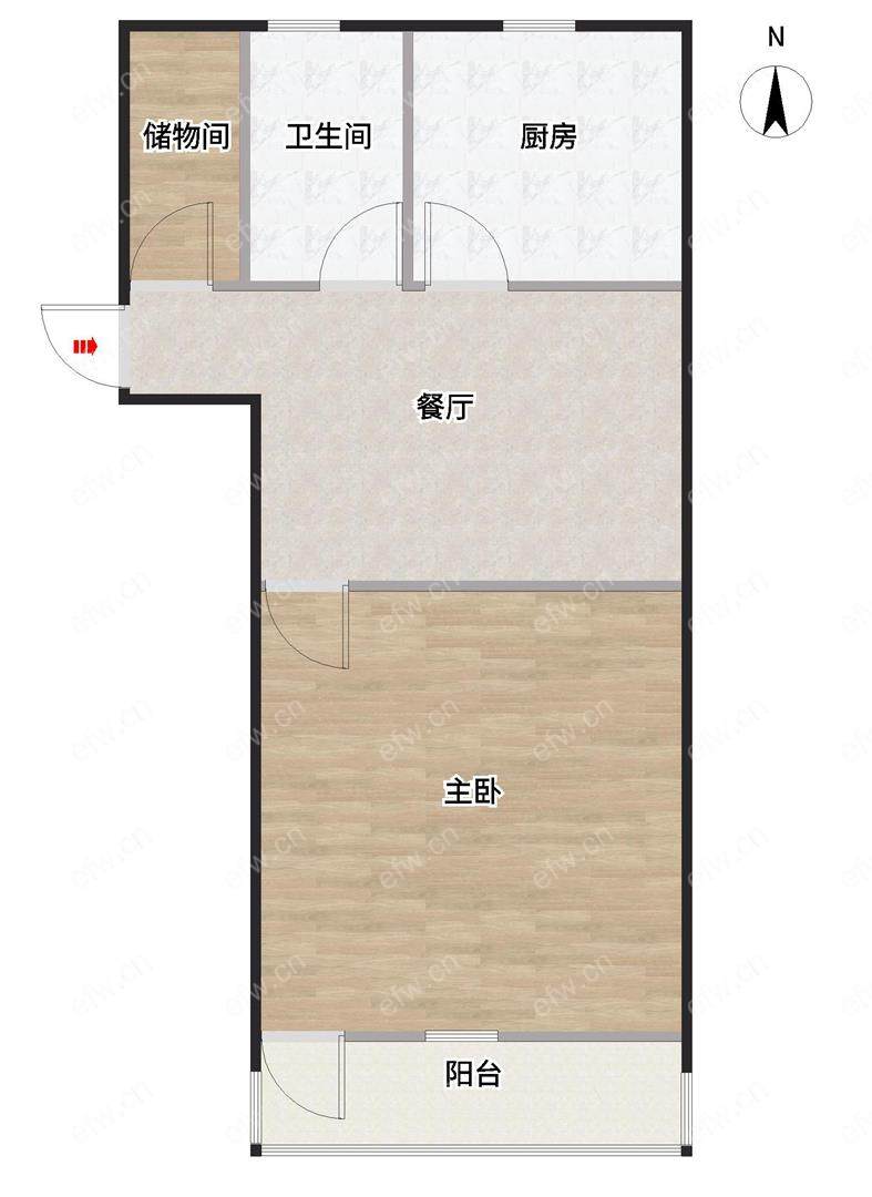 风光里小区(一期) 1室1厅