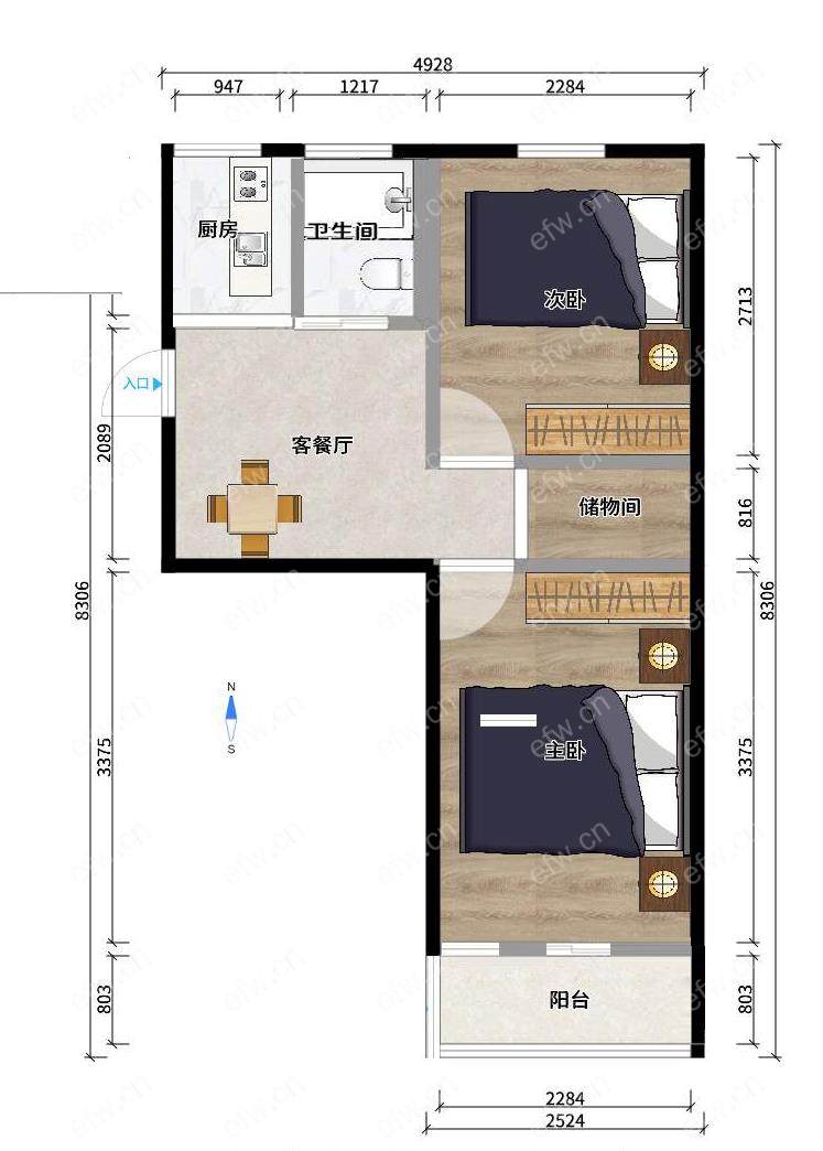 芦庄二区 2室1厅   学校旁边  明厨明卫  竖套   出售