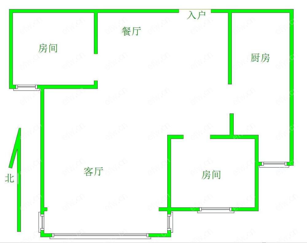 瑞星家园(东区1-33) 2房 全明户型 另送家电