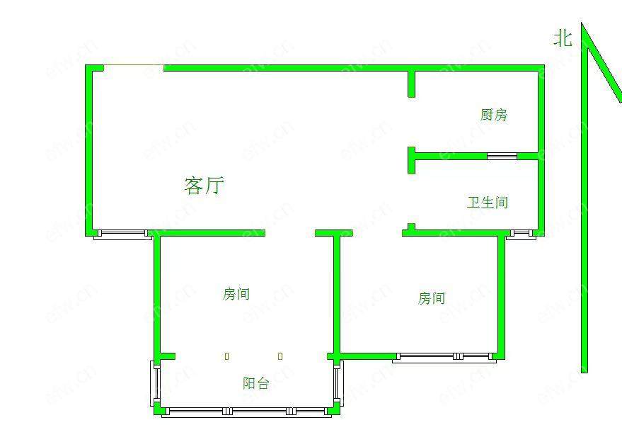 新街家园 精装修2室2厅