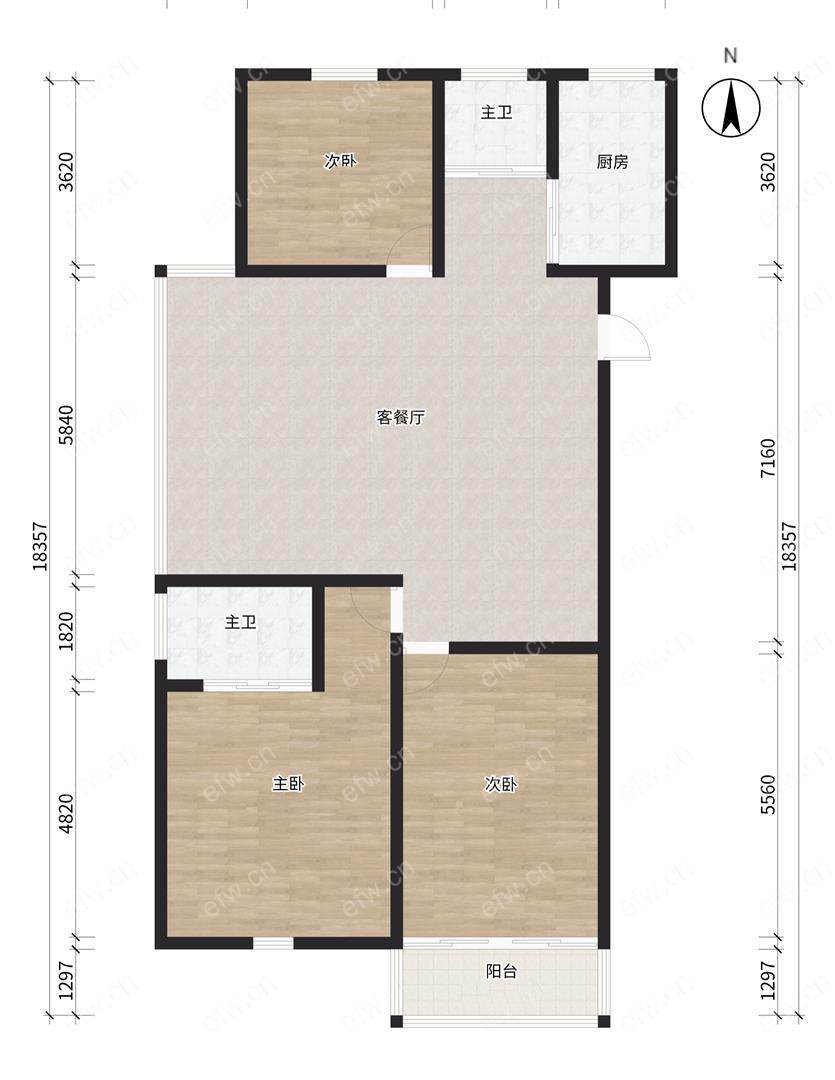 凤翔馨城 3室2厅 拎包入住