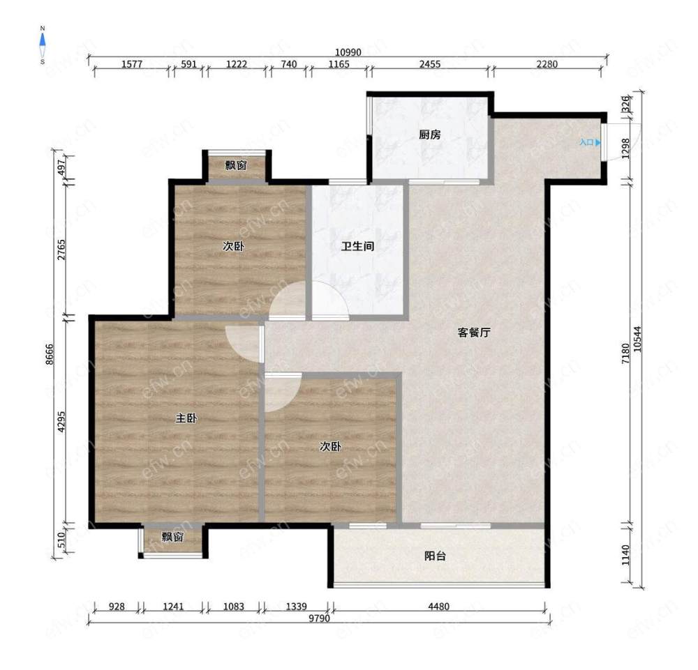 village 经典room房 东边户 全明 精装修！