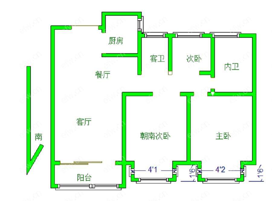 美的公园天下 3室2厅