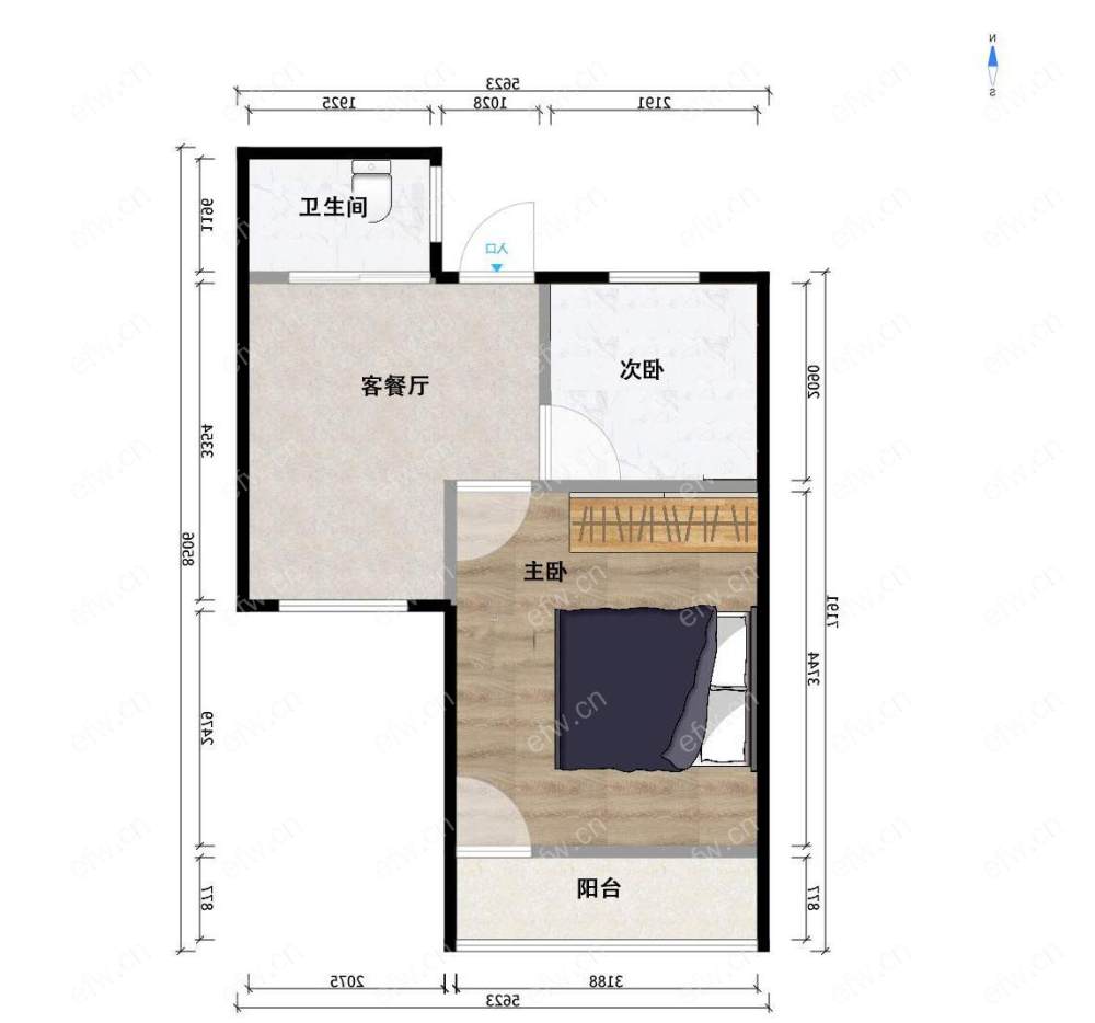 五河新村 2室1厅 一村 出脚方便