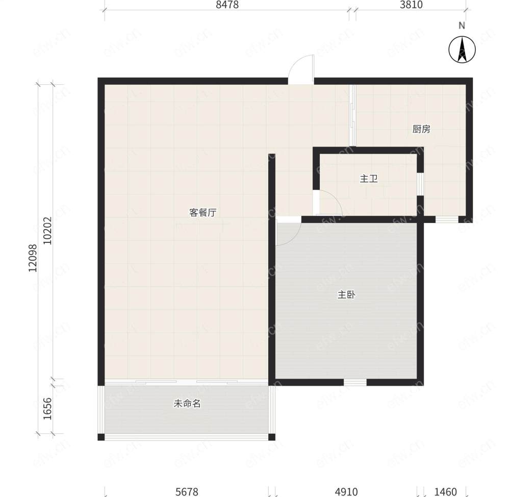 广石家园 1室1厅 靠近地铁口