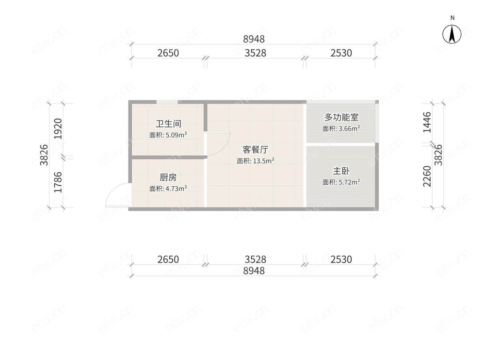 精装住宅 奥莱旁边一室一厅