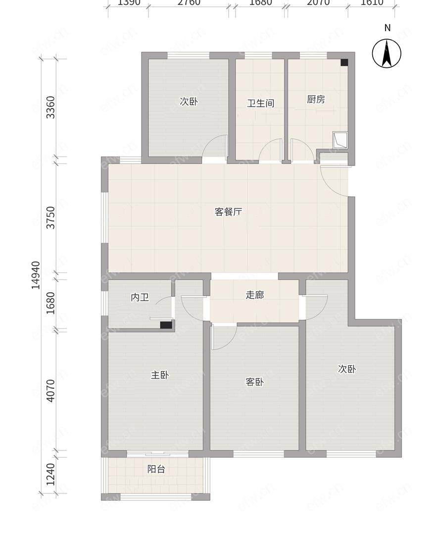 龙塘西苑 精装修4房2厅2卫