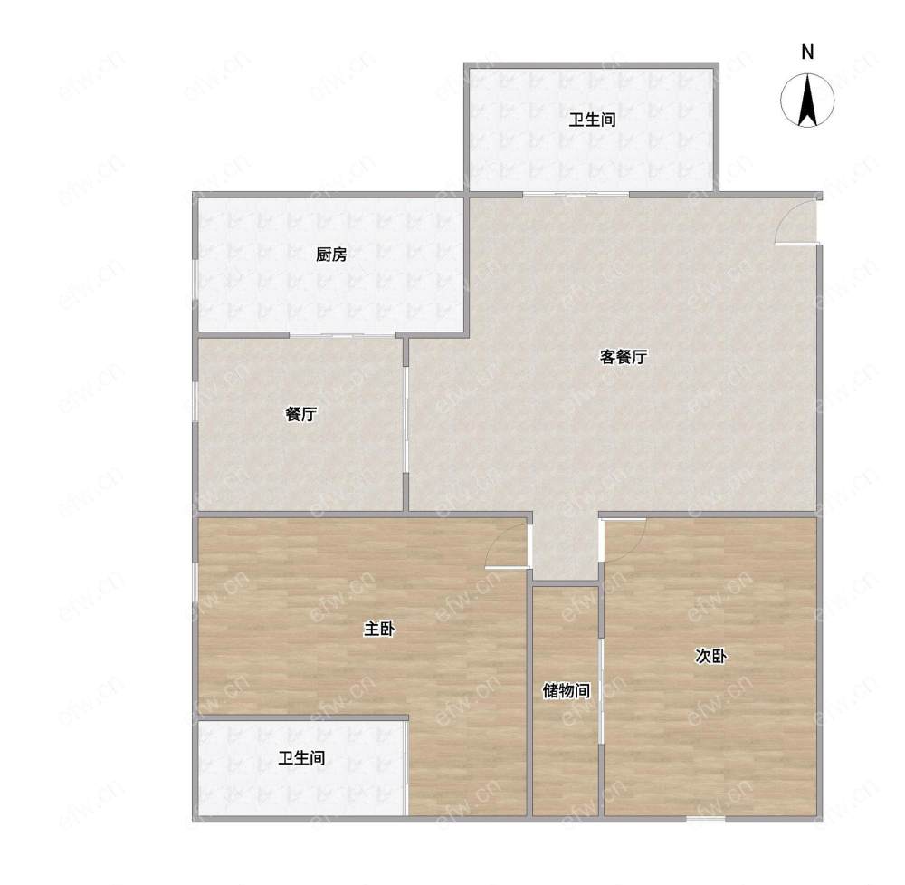 德源大厦 3室2厅刚装修好拎包入住
