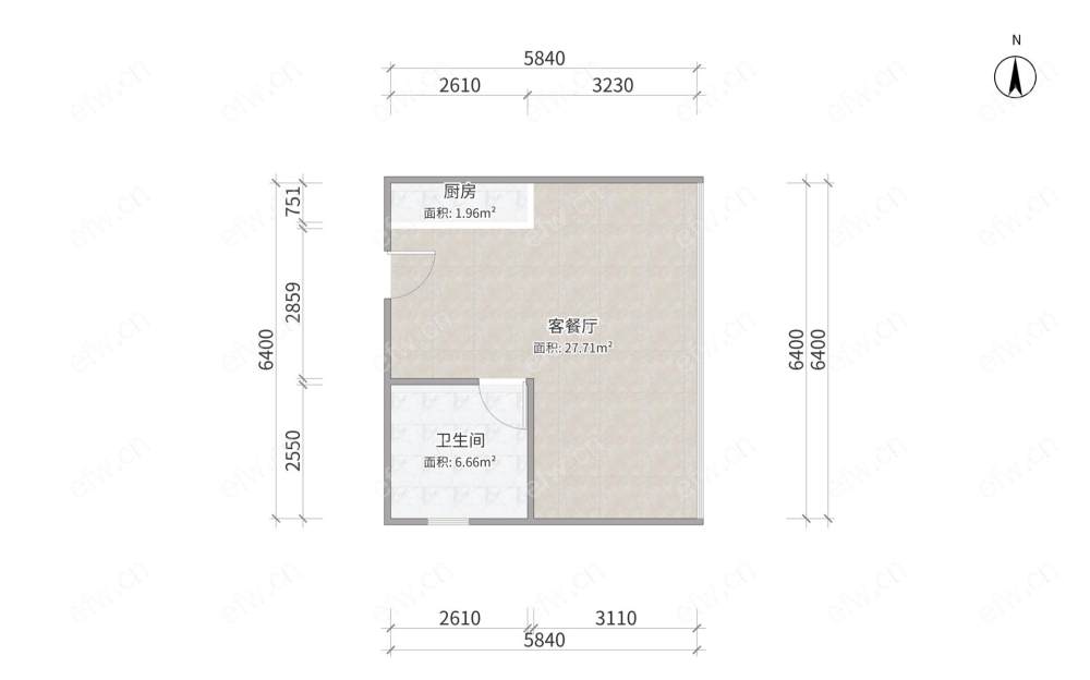 梦享城   1室1厅