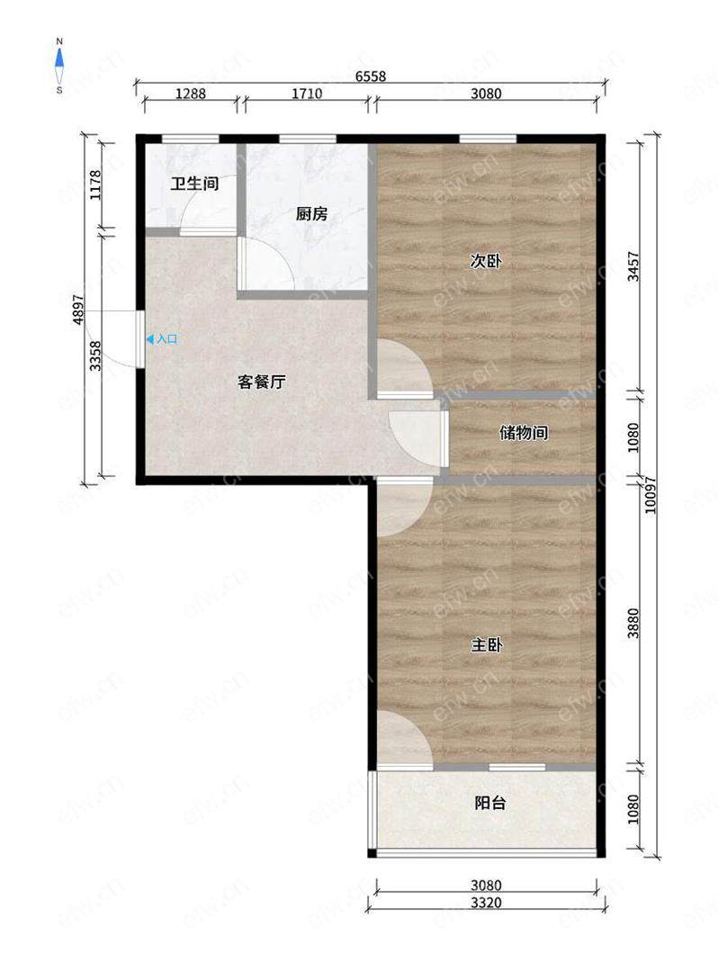 惠龙新村 2房 全明户型 另送家电