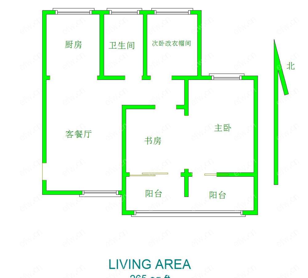 环湖苑精装大单间，原是三房，改成了一房两厅加衣帽间