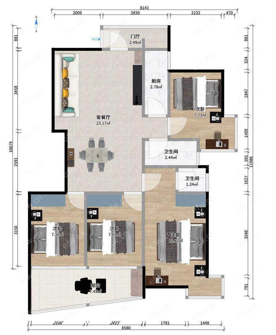 满五唯一省个税高档小区精装自住保养特好三开间朝阳双阳台