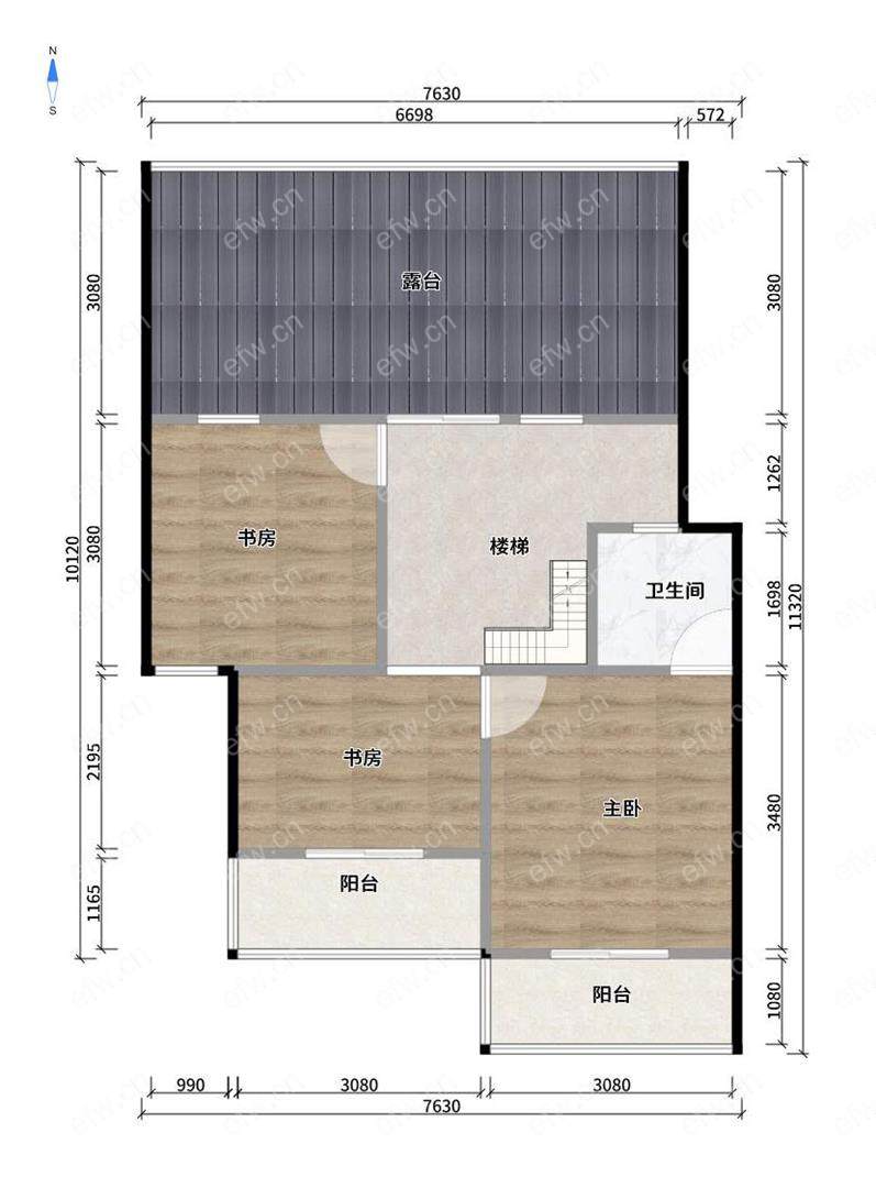 盛岸花园 4室2厅，跃层复式，有大露台